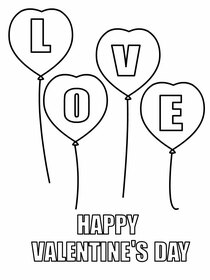 Love Balloons Valentine's Day Card