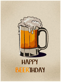 Happy Beerthday Greeting Card