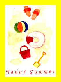 Happy Summer Beach Greeting Card