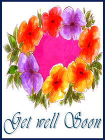 Get Well Soon Floral Wreath