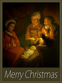 Nativity Scene Christmas Greeting Card