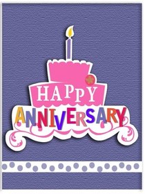 Happy Anniversary Cake Card