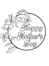 Happy Mother's Day Floral Circle