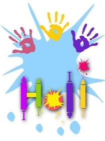 Colorful Hi Handprints Greeting Card