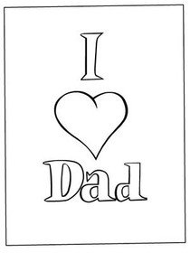 I Love Dad Father's Day Card