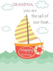 Grandma Sailboat Birthday Card