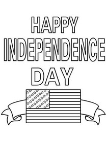 Happy Independence Day Coloring Card
