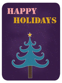 Happy Holidays Christmas Tree Card