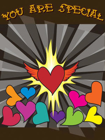 You Are Special Love Hearts Card