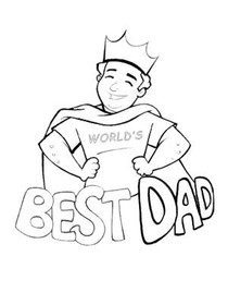 World's Best Dad Coloring Card