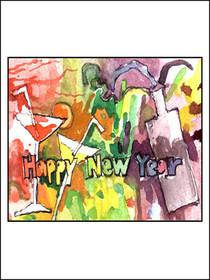 Happy New Year Colorful Celebration