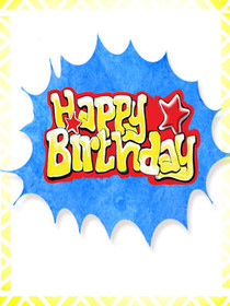 Comic Book Happy Birthday Card