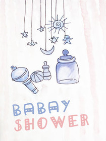 Baby Shower Mobile Card