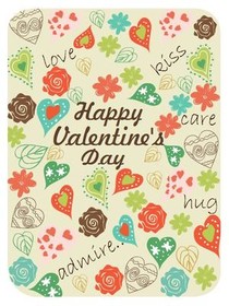 Colorful Happy Valentine's Day Card