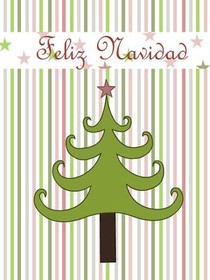 Feliz Navidad Christmas Tree Card