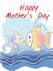 Happy Mother's Day Fish Card
