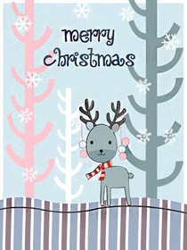Merry Christmas Reindeer Card