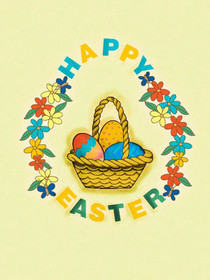 Happy Easter Basket Greeting Card