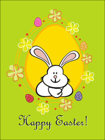 Happy Easter Bunny Greeting Card