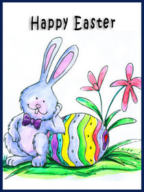 Happy Easter Bunny and Egg