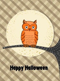 Halloween Owl Greeting Card