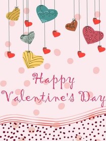 Happy Valentine's Day Hanging Hearts