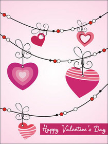 Happy Valentine's Day Heart Garland