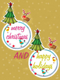 Merry Christmas and Happy Holidays Card