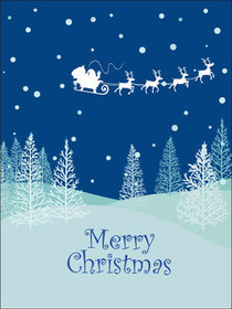 Classic Winter Santa Christmas Card