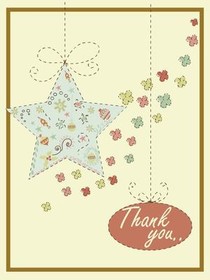 Floral Star Thank You Card