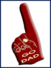 Red Foam Finger Dad Card
