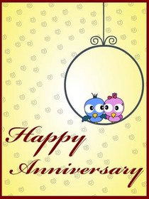 Happy Anniversary Cute Birds