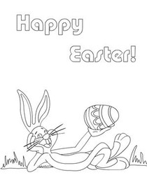Happy Easter Bunny with Egg
