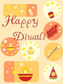 Happy Diwali Festival Greeting Card