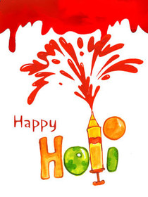 Happy Holi Celebration Greeting Card