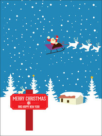 Santa's Snowy Christmas Flight