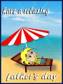 Relaxing Father's Day Beach Card