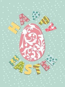 Easter Egg with Colorful Decorations