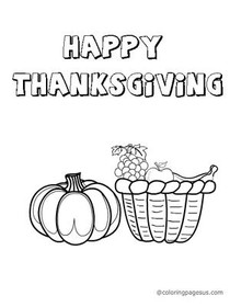 Happy Thanksgiving Coloring Card