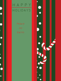 Happy Holidays Candy Cane Stripes