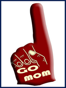 Go Team Mom Foam Finger Card