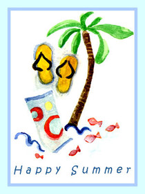 Happy Summer Beach Greeting Card