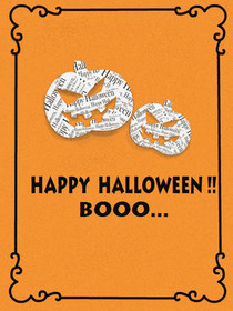 Happy Halloween Boo Greeting Card