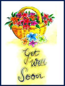 Get Well Soon Flower Basket