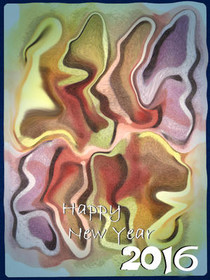 Happy New Year 2016 Abstract Art