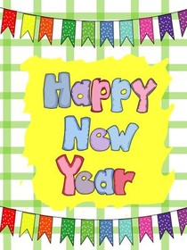 Happy New Year Celebration Card