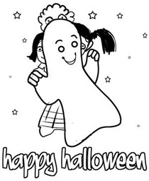 Happy Halloween Ghost Greeting Card