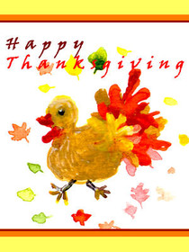Happy Thanksgiving Turkey Card