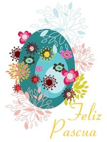 Feliz Pascua Floral Easter Egg