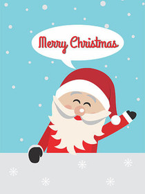 Cheerful Santa Christmas Greeting Card